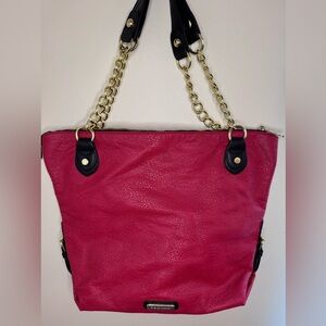Steve Madden Red,Black, and Gold Handbag